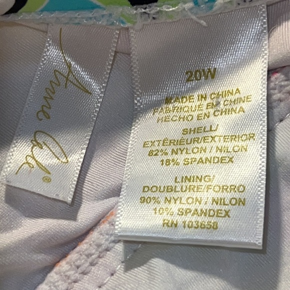 Ann Cole white floral swimsuit Fleetwood one piece size 20W - Picture 7 of 7